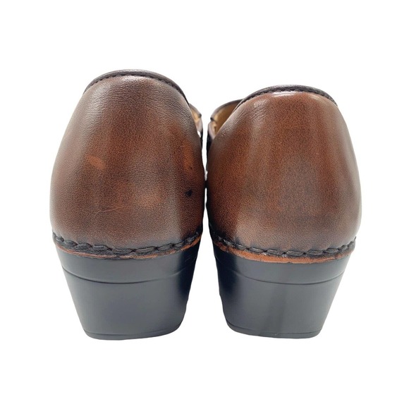Dansko Clogs Mules Brown Leather Stitching Slip On Women Size 37 US 6.5/7 M - Picture 6 of 10